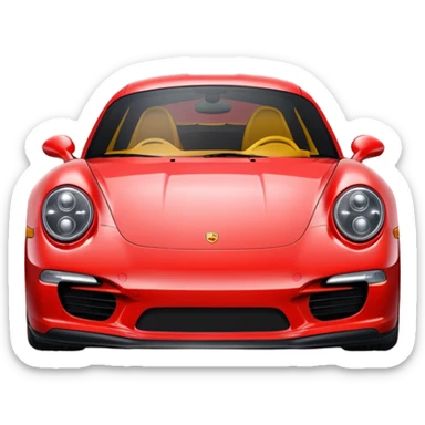Porche rouge émoji sticker