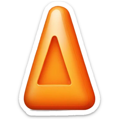 Orange triangle shaped pill  sticker