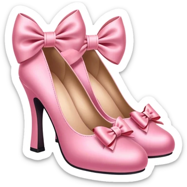 Cute pink shoes with bows sticker