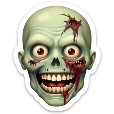 faça um zumbi mostrando o dente sticker