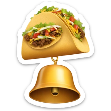 bell made of tacos sticker