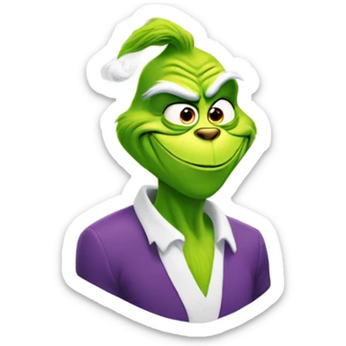 The grinch as a gay man sticker