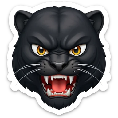 angry panther animal sticker