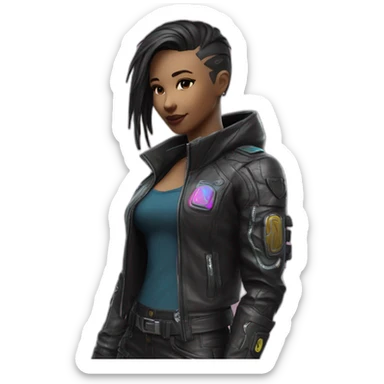 cyberpunk Jaqueta de Couro Sintético jacket sticker