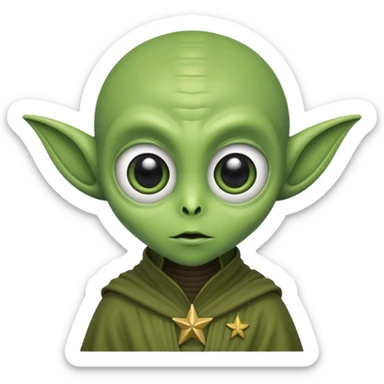 happle alien in star war sticker