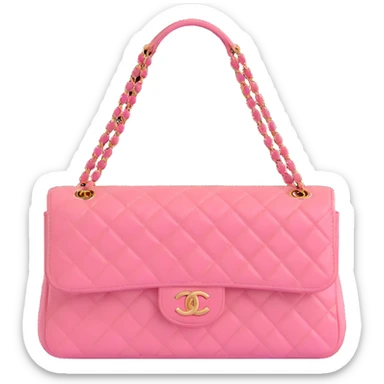 a pink Chanel purse sticker