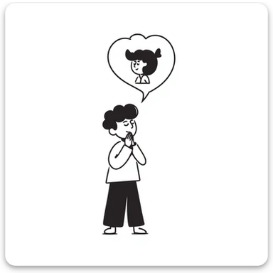 simple line hand-drawn doodle of a person praying sticker