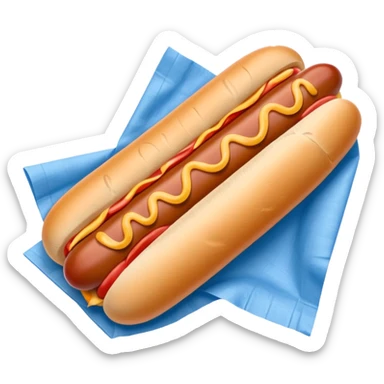 hotdog with napkin blue (#00A3E0) and red (#F9423A) sticker