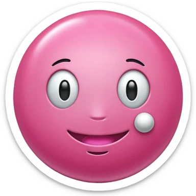 Pink gumball faceless sticker