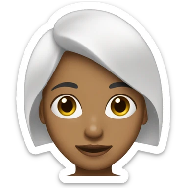 Una mujer joven pelo corto negro, piel blanca, pelo liso sticker