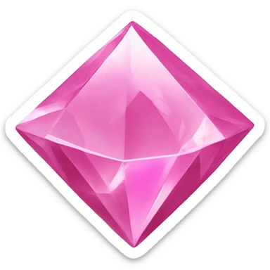pink crystal sticker