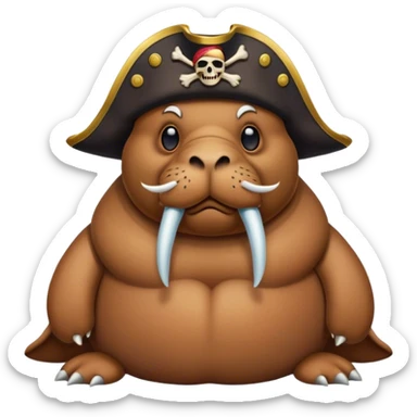 A Pirate walrus sticker