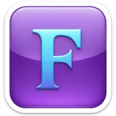 purple letter T sticker