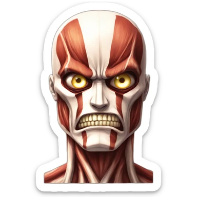 Colossal titan from attack on titan sticker