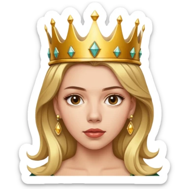 Scarlett Johansson, wearing crown  sticker