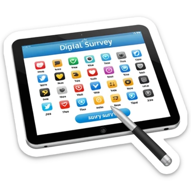 Digital survey sticker