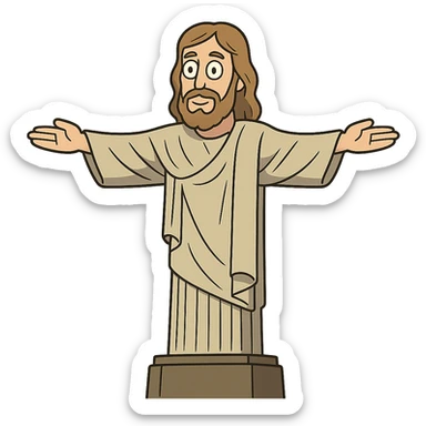Christ the Redeemer statue in Rio de Janeiro sticker