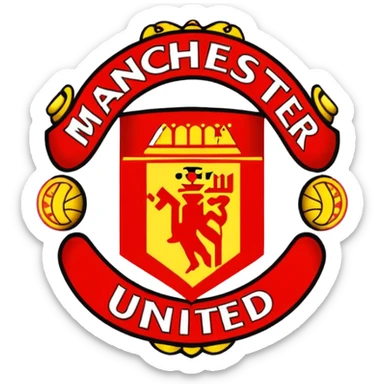 Manchester united logo sticker