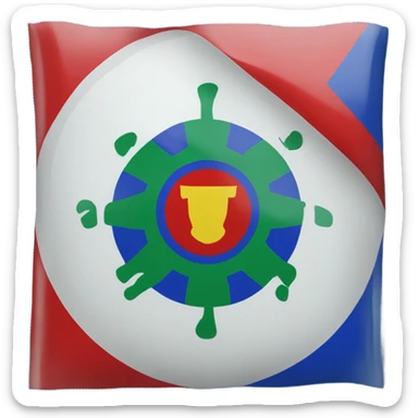 Romani flag with green and blue sticker