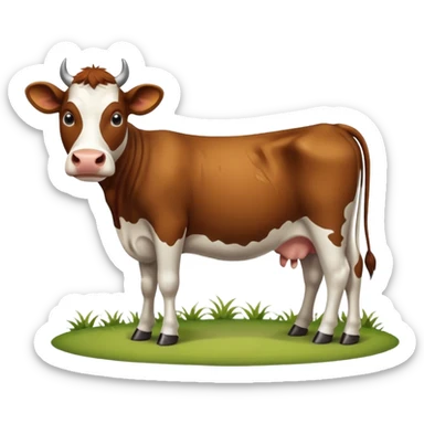 High resolution of A cow sticker