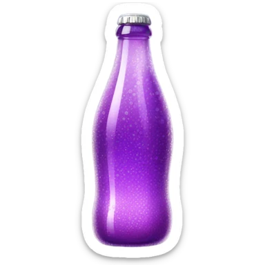 purple bubbly soda bottle sticker