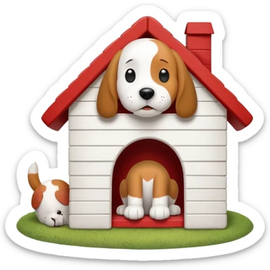 🐶☁️✨ Snoopy daydreaming on his doghouse sticker