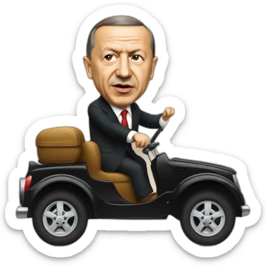 recep-tayyip-erdogan-riding-a-car sticker