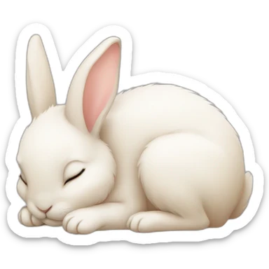 Baby rabbit sleeping sticker