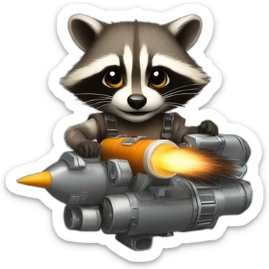 rocket-racoon-combinate-iphone sticker
