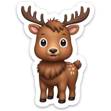 reindeer baby  cute, full body sticker
