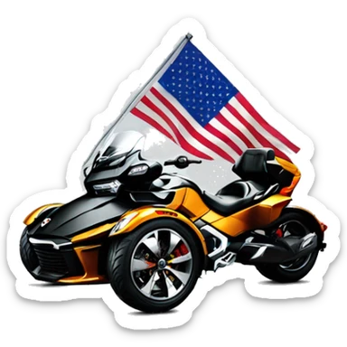 can-am-spyder  American flag sticker