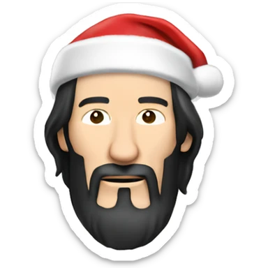 keanu reeves as santa claus sticker