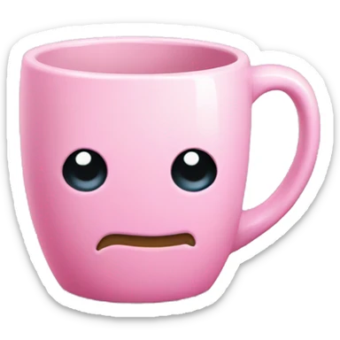 A cute pink mug sticker