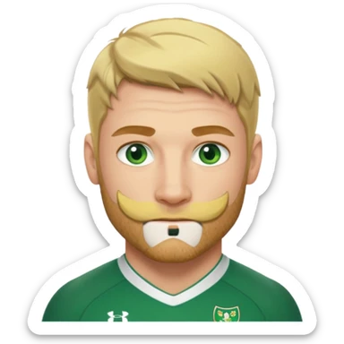 irish rugby player with blond stubble sticker