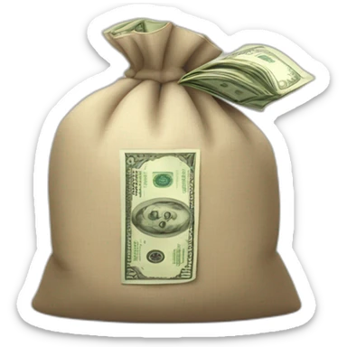 bag of money happy and full sticker