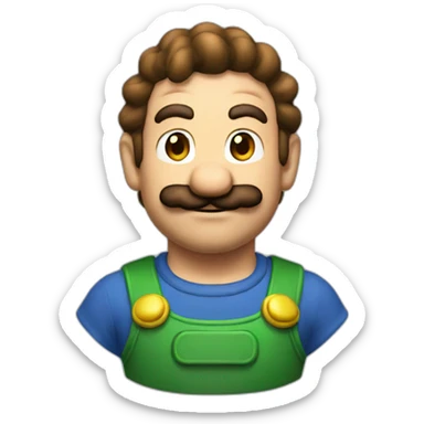 Super Mario without a mustache sticker