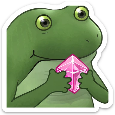 Magic pink mineral crystal sticker