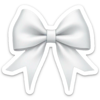 A white coquette bow sticker