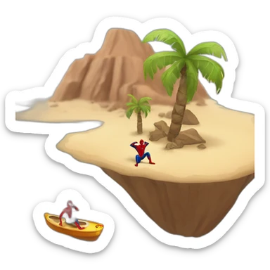 desert-island-with-fat-spiderman sticker