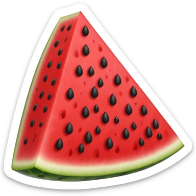 Cartoon Watermelon triangle one slice small seet sticker