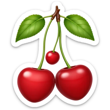 two cherries connecting together sticker