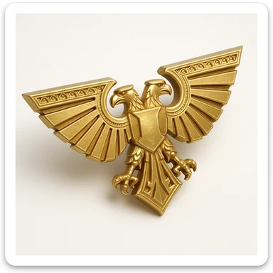 Warhammer 40k double-headed eagle, ornate, gothic, no text sticker