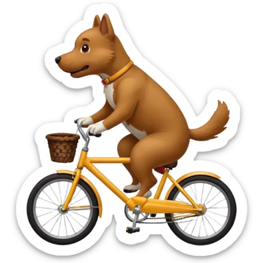 Dog on a bike sticker
