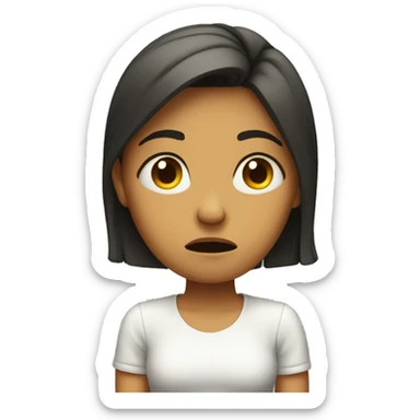 dissatisfied girl sticker