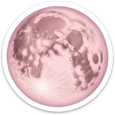 pastel pink moon sticker