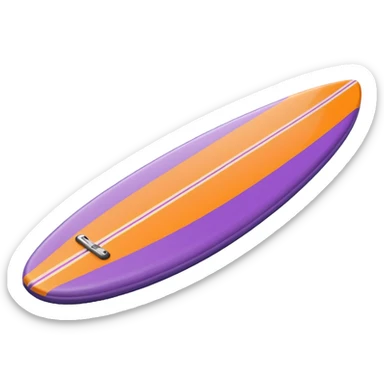 purple, orange, beige surfboard sticker
