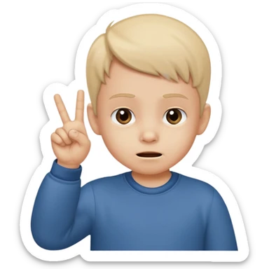 Small kid doing the middle finger sticker