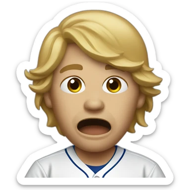 Crying dodgers fan sticker