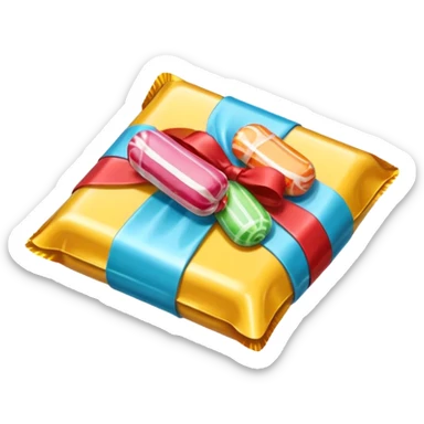 retro candy wrapped  individual  sticker