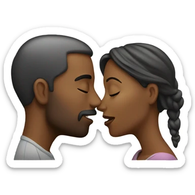 Man and woman kissing sticker